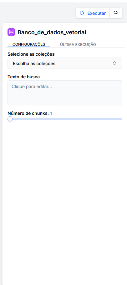 Painel de Configuração Banco Vetorial