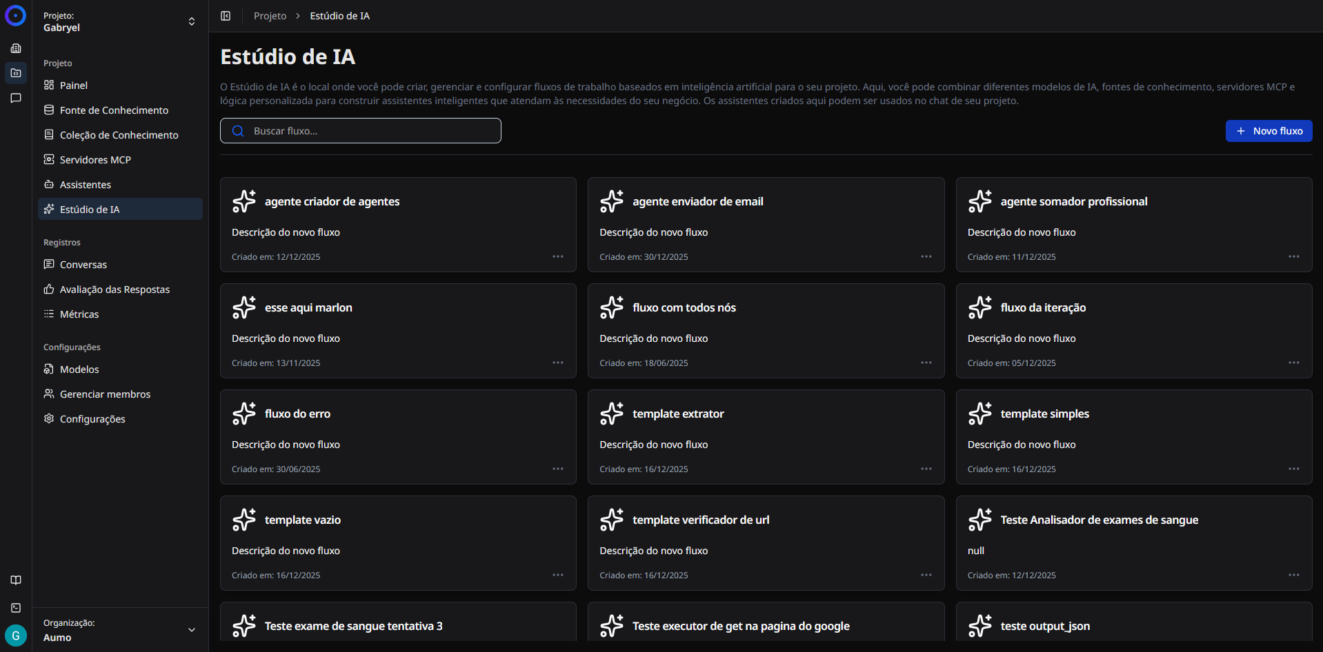AI Studio Initial Screen