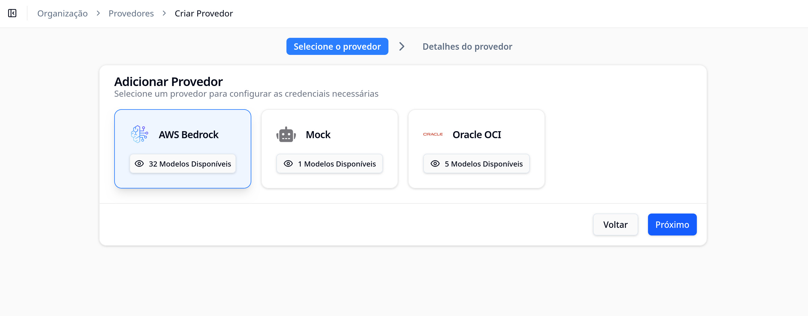 Provider Credential Configuration