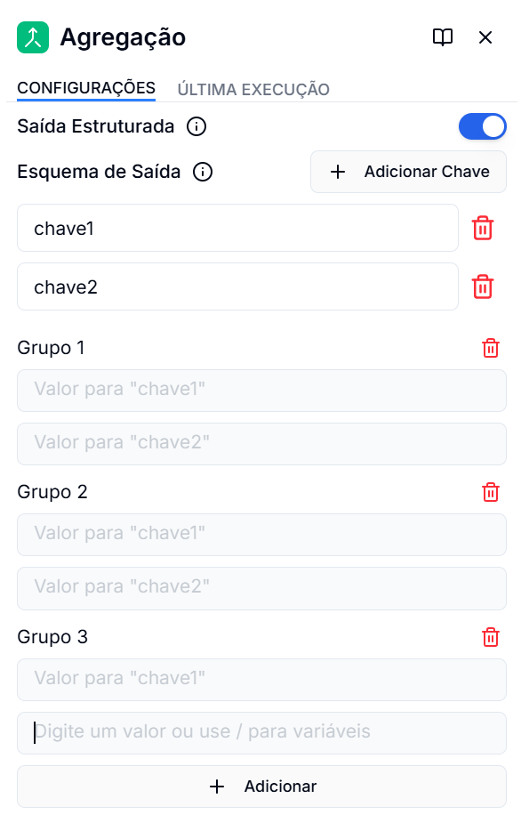 Aggregator structured mode