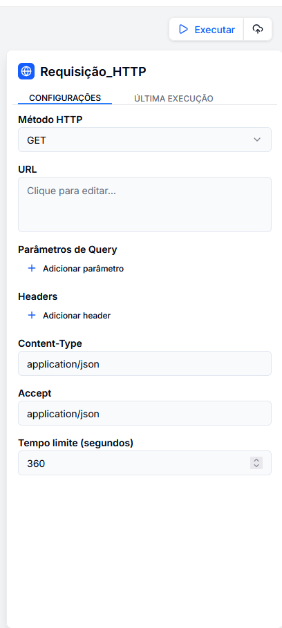 HTTP Configuration Panel