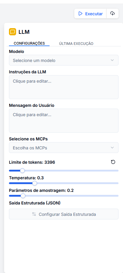 LLM Configuration Panel